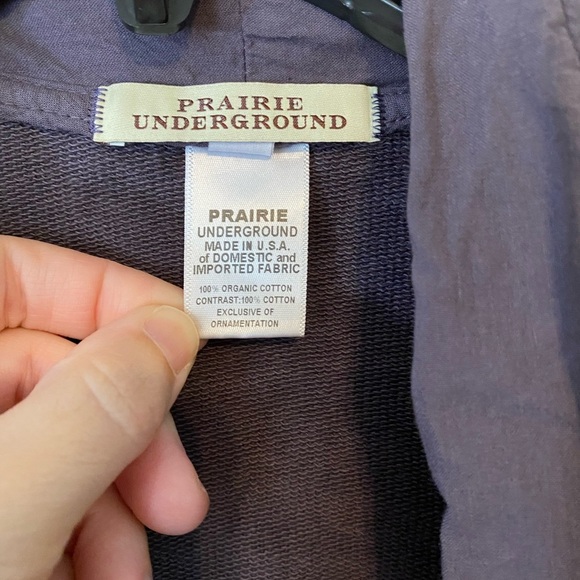 Prairie Underground Women's Size S Longline Sweatshirt Collared Lagenlook Purple - Picture 3 of 8